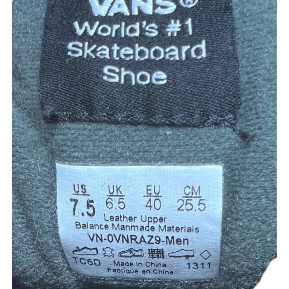 VANS Skate Gilbert Crockett Pro Sneakers Shoe M7.5/ W9 Charcoal Black